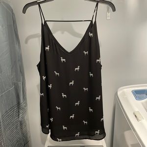 Loft Zebra Spaghetti Strap Tank